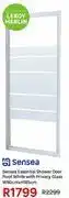 Leroy Merlin Sensea Essential Shower Door Pivot White With Privacy Glass W80cm x H185cm offer