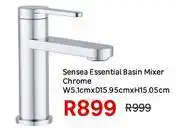 Leroy Merlin Sensea Essential Basin Mixer Chrome W5.1cm x D15.95cm x H15.05cm offer