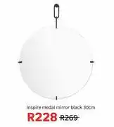 Leroy Merlin Inspire Medal Mirror Black 30cm offer