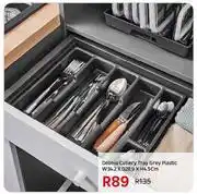 Leroy Merlin Delinia Cutlery Tray Grey Plastic W34.2 x D28.9 x H4.5cm offer