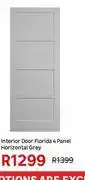 Leroy Merlin Interior Door Florida 4 Panel Horizontal Grey offer