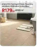 Leroy Merlin Artens PVC Flooring Art Medio Travertino L60.69cm X W30.48cm (2.23m2/Box)-Per m² offer