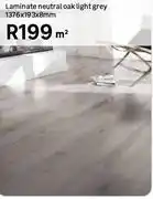 Leroy Merlin Laminate Neutral Oak Lightgrey 1376 x 193 X 8mm-Per m² offer