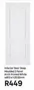 Leroy Merlin Interior Door Deep Moulded 2 Panel Arch Primed White-W813 x H2032mm offer