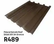 Leroy Merlin Polycarbonate Roof Sheet IBR 3M Bronze offer