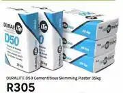 Leroy Merlin Duralite D50 Cementitious Skimming Plaster-35kg offer
