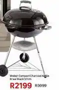 Leroy Merlin Weber Compact Charcoal Kettle Braai Black 57cm offer