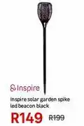 Leroy Merlin Inspire Solar Garden Spike Led Beacon Black offer