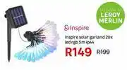 Leroy Merlin Inspire Solar Garland 20x Led RGB 5m IP44 offer