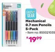 Game Pen + Gear Mechanical 0.7mm Pencils 5 Pack offer