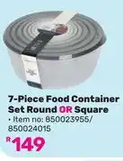 Game Mainstays 7 Piece Food Container Set Round Or Square offer