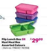 Game Otima Flip Lunch Box Or Maxi Meal Box Assorted Colours offer