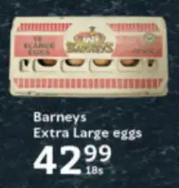 Oxford Freshmarket Barneys Extra Large eggs offer