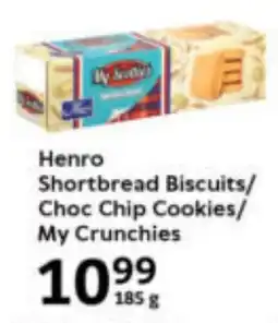 Oxford Freshmarket Henro Shortbread Biscuits/ Choc Chip Cookies/ My Crunchies offer