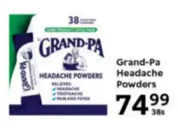 Oxford Freshmarket Grand-Pa Headache Powders offer