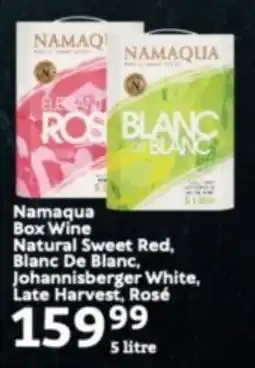 Oxford Freshmarket Namaqua Box Wine Natural Sweet Red, Blanc De Blanc, Johannisberger White, Late Harvest, Rosé offer