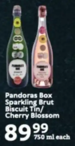 Oxford Freshmarket Pandoras Box Sparkling Brut Biscuit Tin/ Cherry Blossom offer