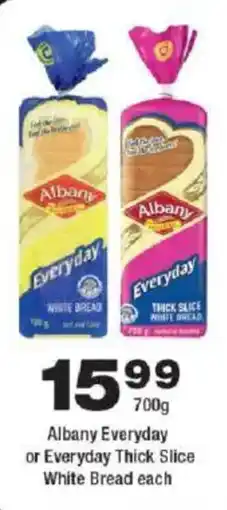 OK urban Albany Everyday or Everyday Thick Slice White Bread offer
