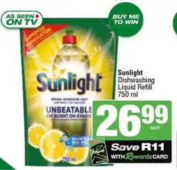SuperSpar Sunlight Dishwashing Liquid Refill offer