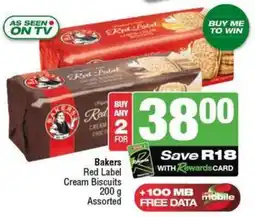SuperSpar Bakers Red Label Cream Biscuits offer