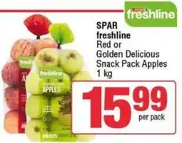 SuperSpar SPAR freshline Red or Golden Delicious Snack Pack Apples offer