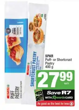 SuperSpar SPAR Puff- or Shortcrust Pastry offer