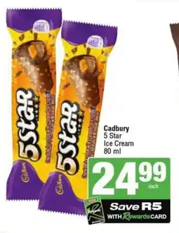 SuperSpar Cadbury 5 Star Ice Cream offer