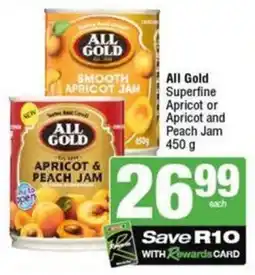 SuperSpar All Gold Superfine Apricot or Apricot and Peach Jam offer
