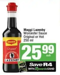 SuperSpar Maggi Lazenby Worcester Sauce Original or Hot offer