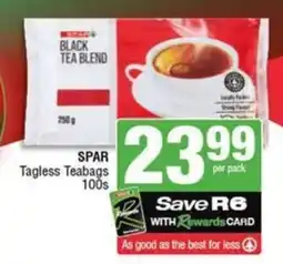SuperSpar SPAR Tagless Teabags offer