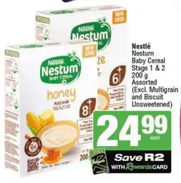 SuperSpar Nestlé Nestum Baby Cereal Stage 1 & 2 Assorted offer