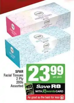 SuperSpar SPAR Facial Tissues 2 Ply Assorted offer