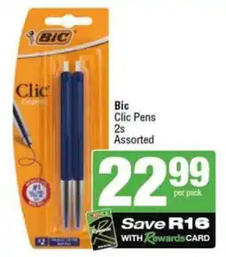 SuperSpar Bic Clic Pens Assorted offer
