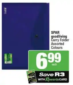 SuperSpar SPAR goodliving Carry Folder Assorted Colours offer