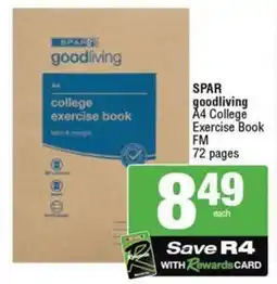 SuperSpar SPAR goodliving A4 College Exercise Book offer