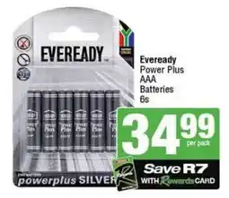 SuperSpar Eveready Power Plus AAA Batteries offer