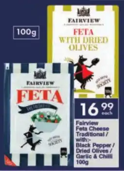 President Hyper Fairview Feta Cheese Traditional/ with Black Pepper/ Dried Olives/ Garlic & Chilli offer