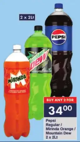 President Hyper Pepsi Regular/ Mirinda Orange/ Mountain Dew offer