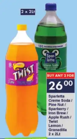 President Hyper Sparletta Creme Soda/ Pine Nut/ Sparberry/ Iron Brew/ Apple Rush/ Twist Lemon/ Granadilla offer