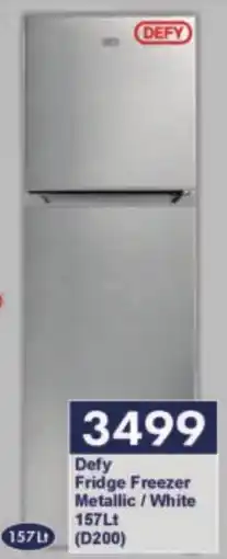 President Hyper Defy Fridge Freezer Metallic/ White offer