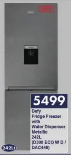 President Hyper Defy Fridge Freezer with Water Dispenser Metallic offer