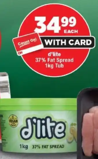 OK Foods D'lite 37% Fat Spread Tub offer