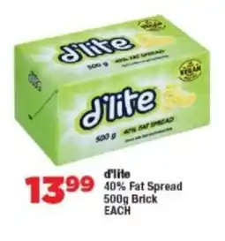 OK Foods D'lite 40% Fat Spread Brick offer