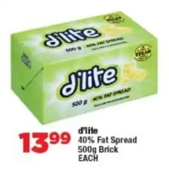 OK Foods D'lite 40% Fat Spread Brick offer