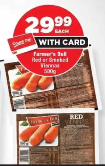 OK Foods Farmer's Deli Red or Smoked Viennas offer