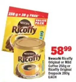 OK Foods Nescafé Ricoffy Original or Mild Coffee or Ricoffy Original Doypack offer