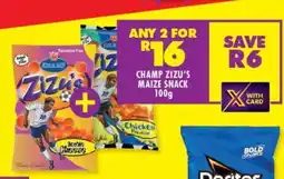 Shoprite CHAMP ZIZU'S MAIZE SNACK 100g offer