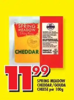 Shoprite SPRING MEADOW CHEDDAR/GOUDA CHEESE per 100g offer