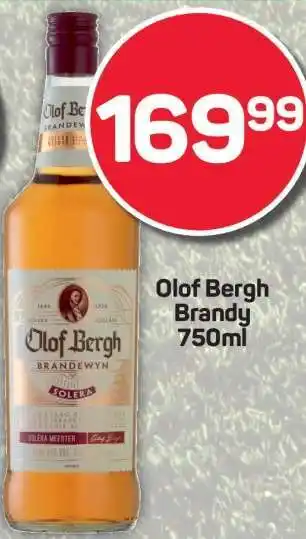Pick n Pay Olof Bergh Brandy 750ml offer