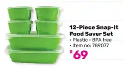 Game 12-Piece Snap-It Food Saver Set offer